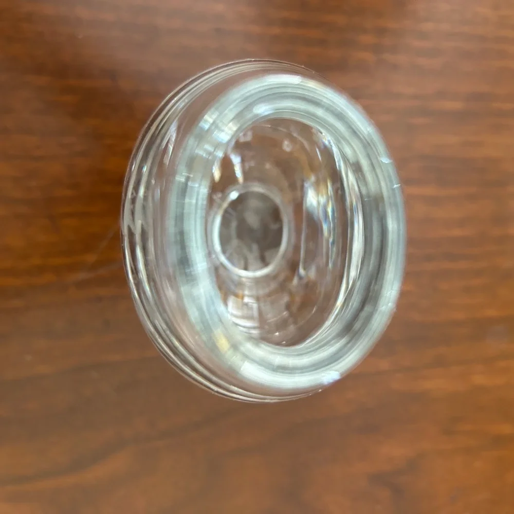 Elegant Glass Numbered 6 inch tall clear glass VASE